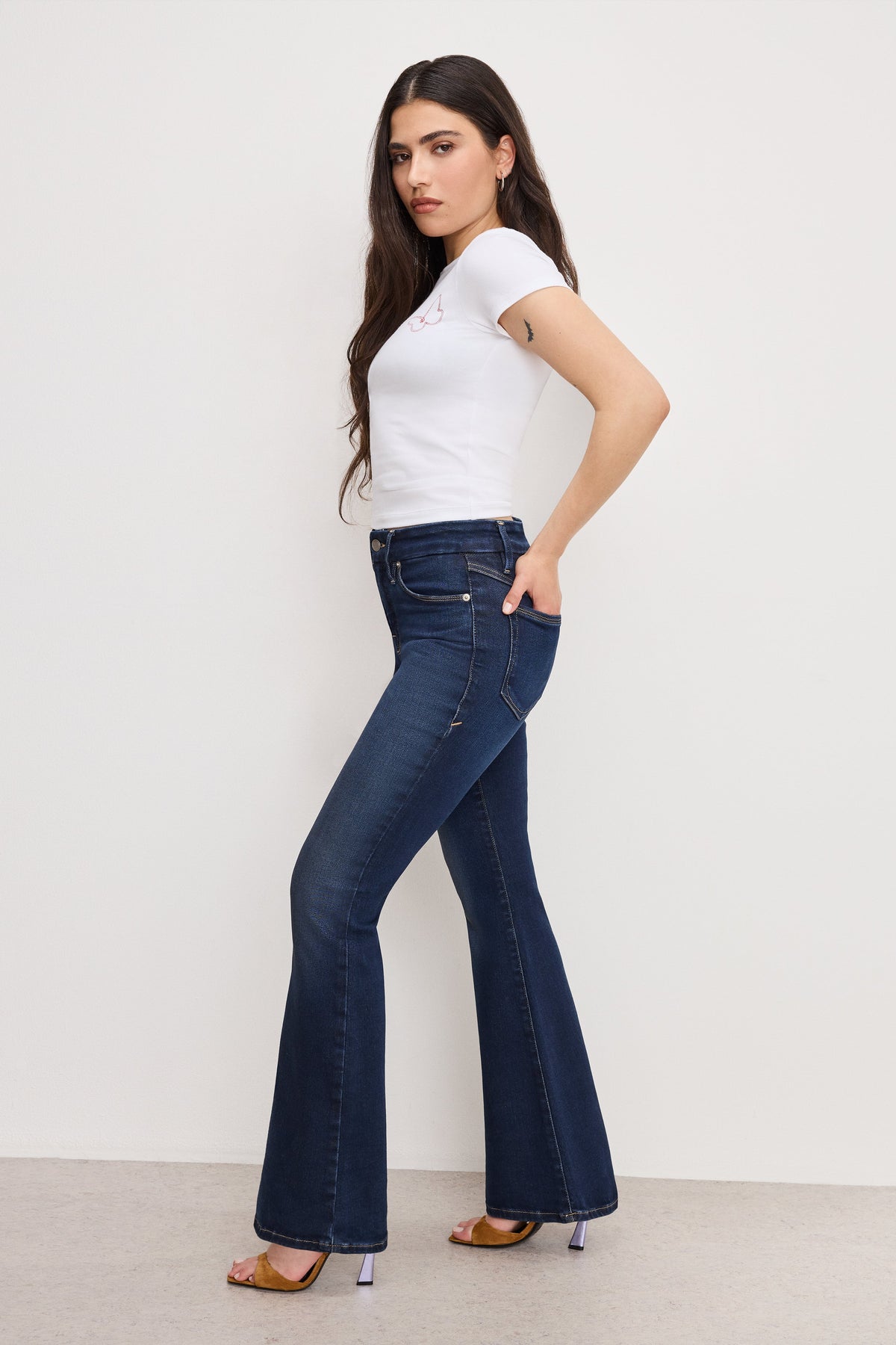Premium DOLLY JOLEANS PETITE FLARE JEANS INDIGO1020