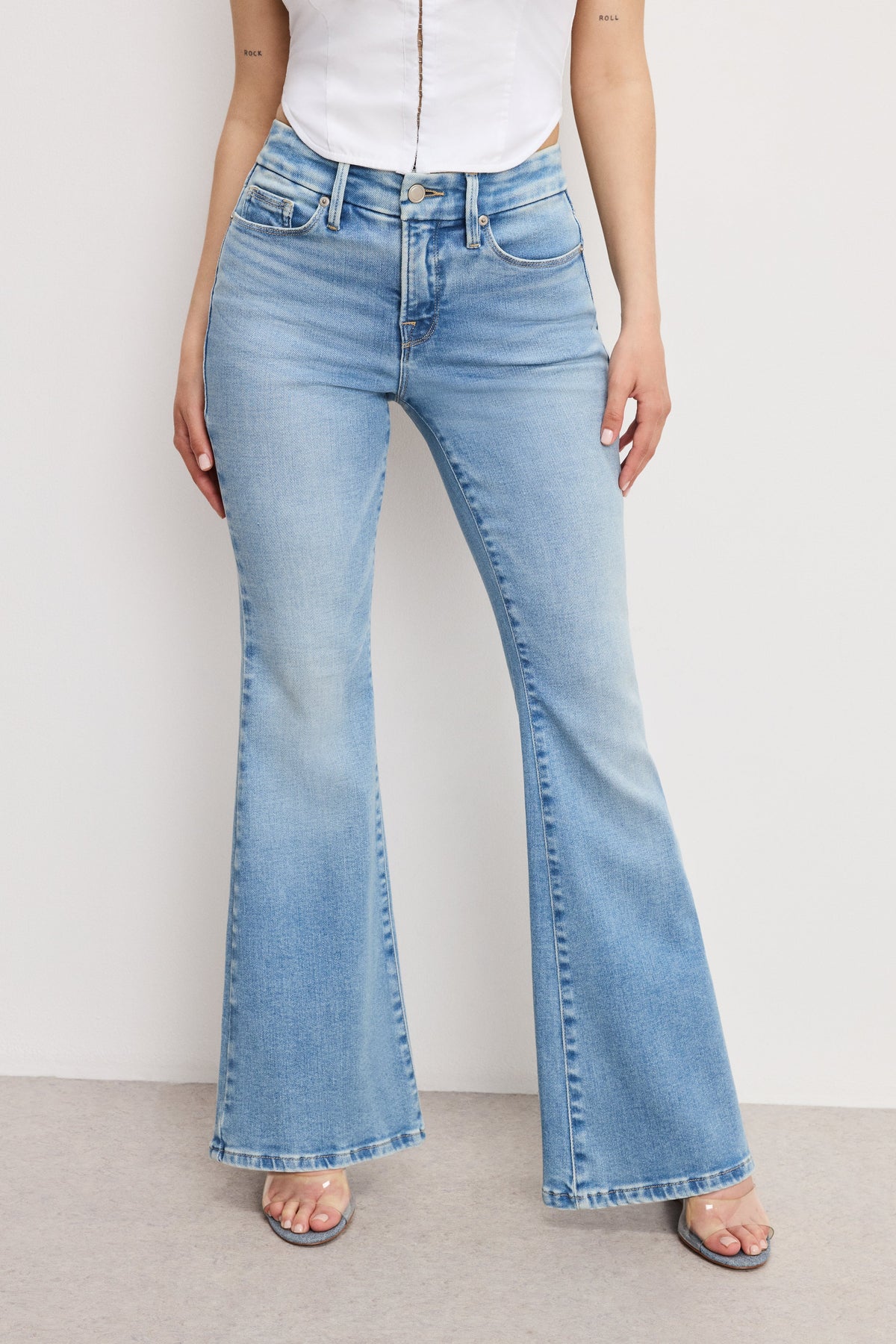 Premium DOLLY JOLEANS PETITE FLARE JEANS INDIGO1019