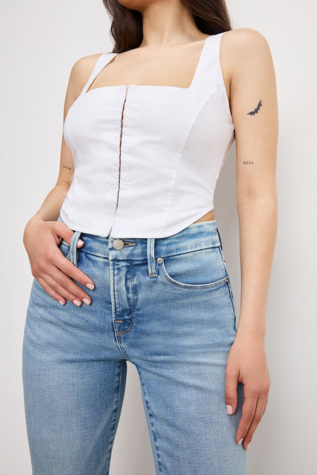 Premium DOLLY JOLEANS PETITE FLARE JEANS INDIGO1019