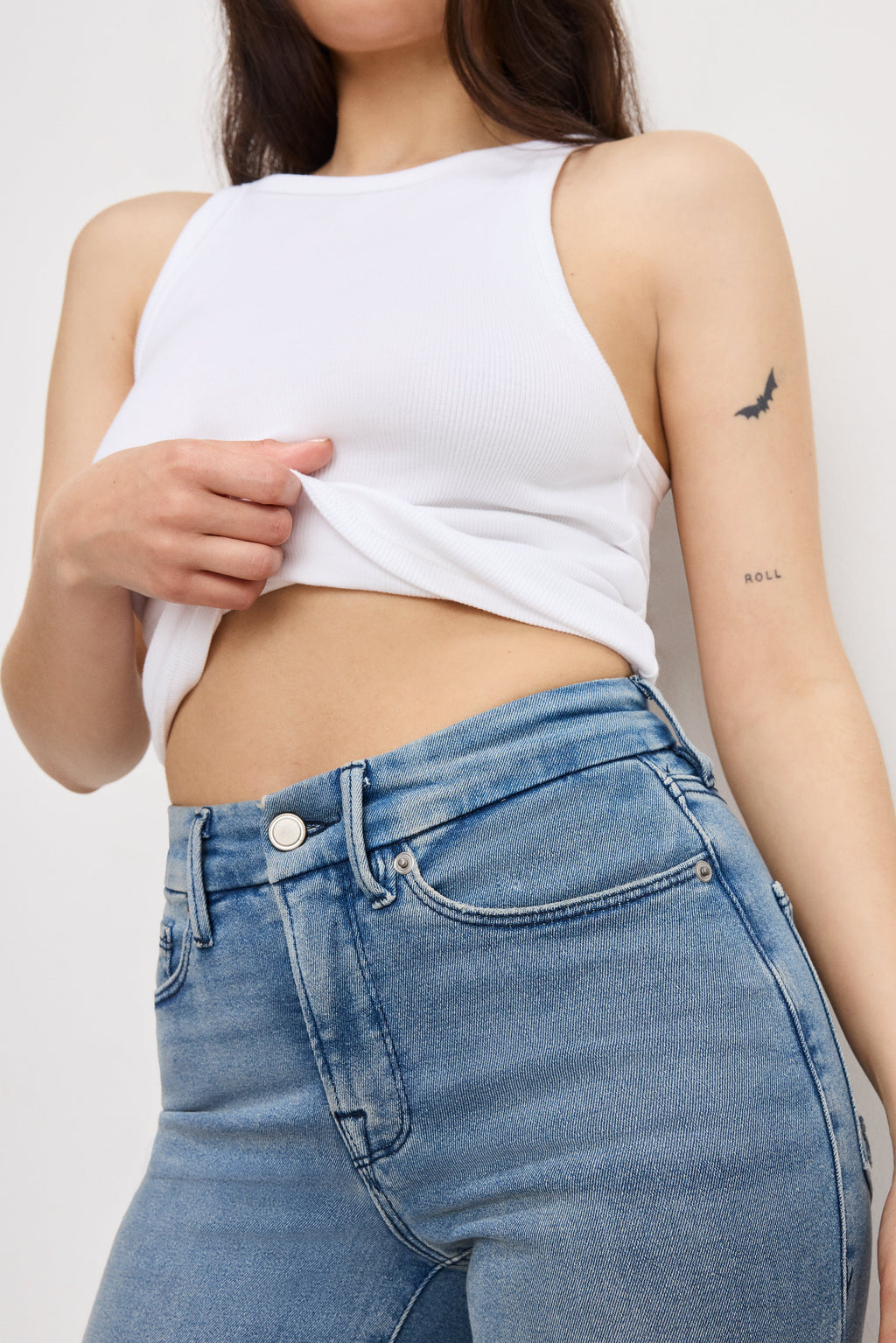 Premium GOOD PETITE STRAIGHT JEANS BLUE449