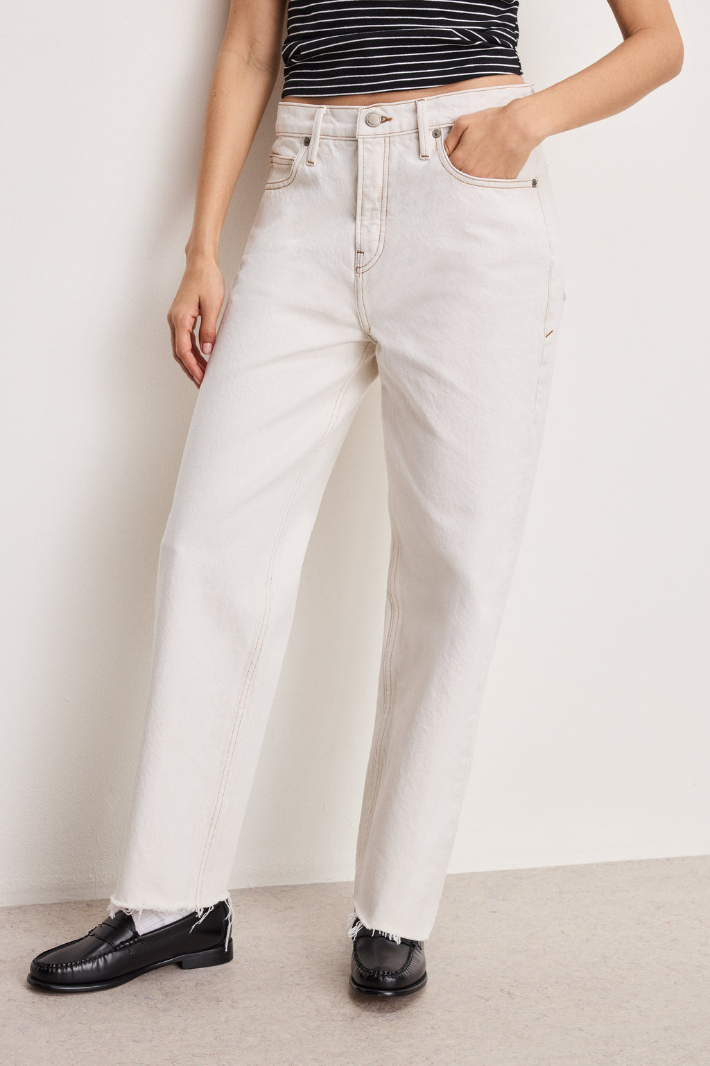 Premium GOOD RELAXED STRAIGHT JEANS PEARL001