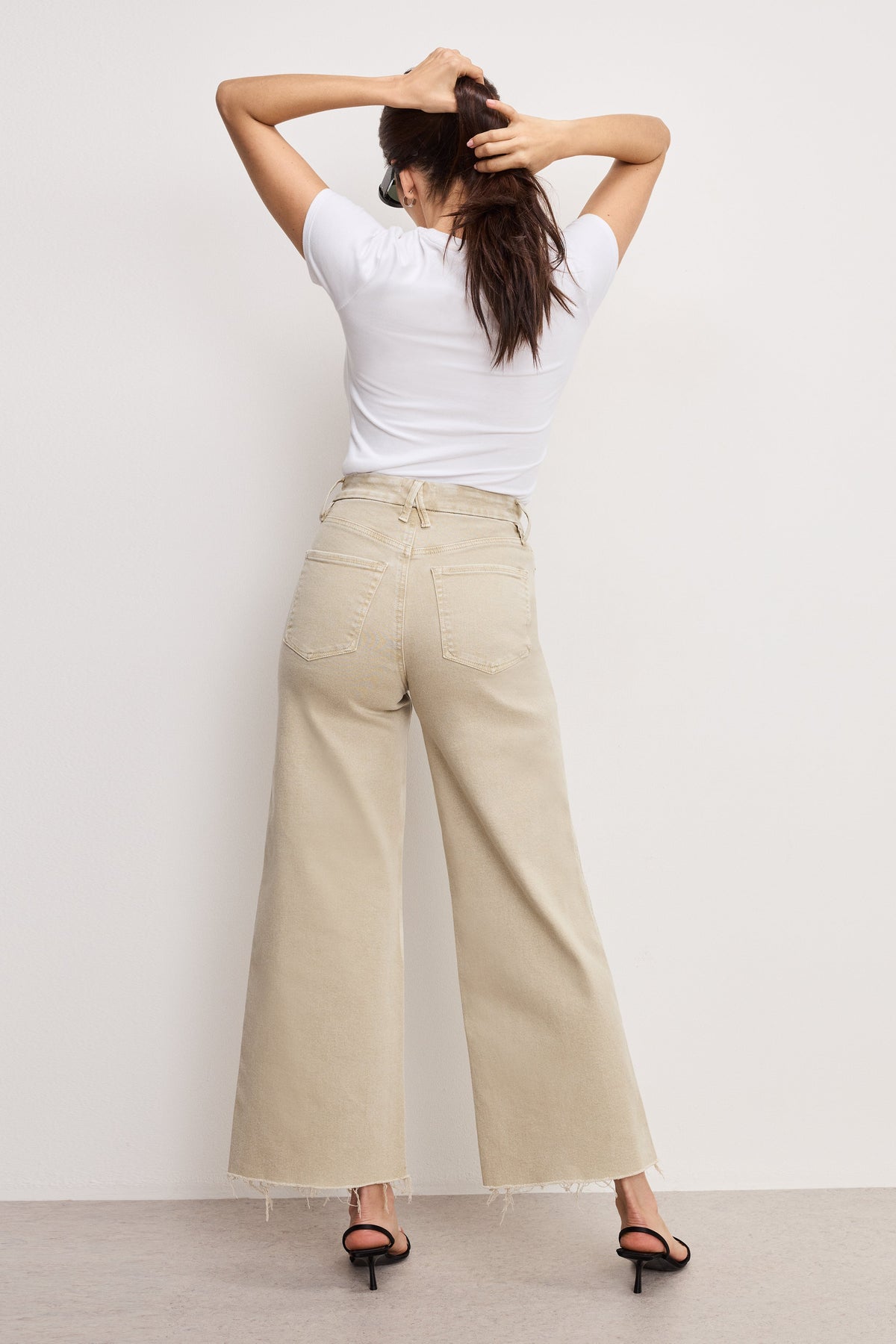 Premium GOOD SKATE WIDE CROPPED JEANS DUNE001