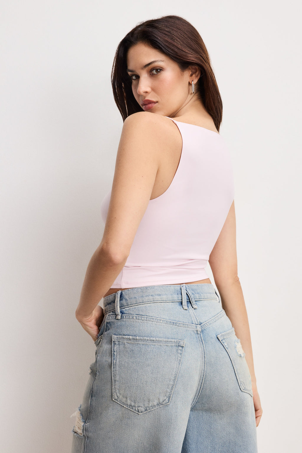 Premium WEIGHTLESS SLEEVELESS TANK COTTON CANDY PINK003