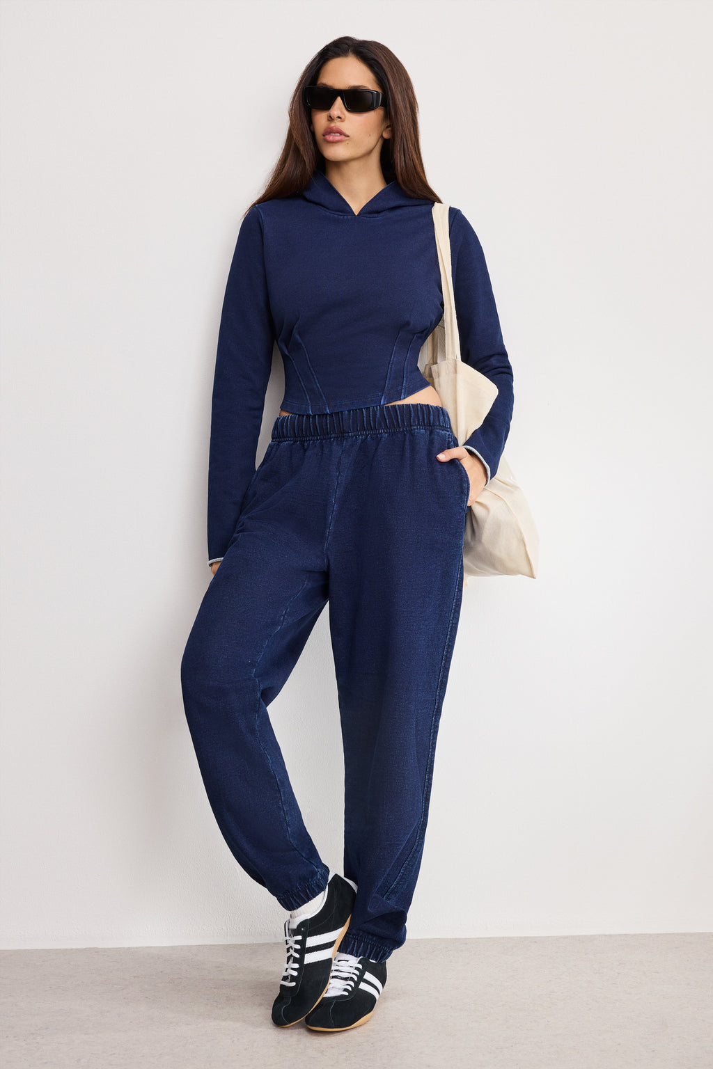 Premium JEANIUS CORSET HOODIE INDIGO1029