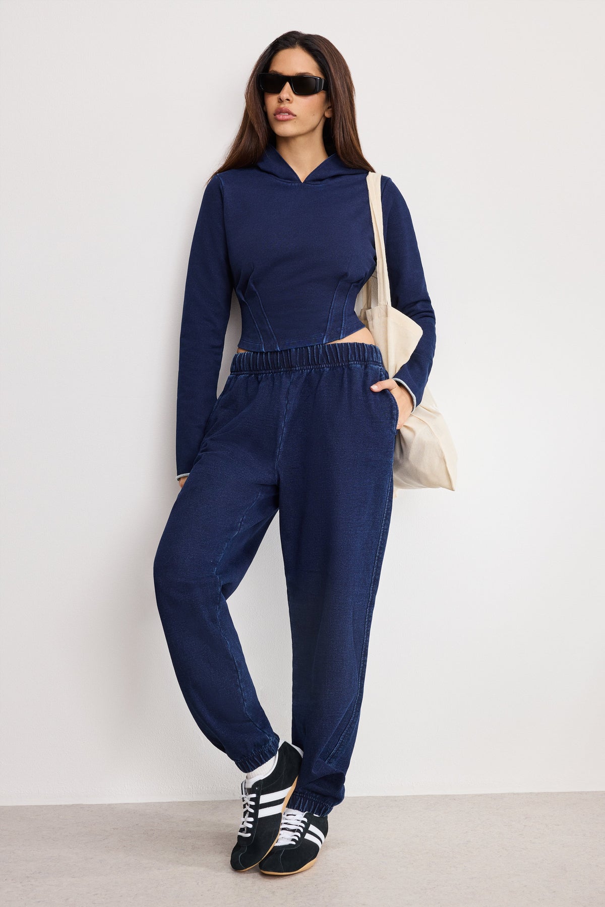 Premium JEANIUS CORSET HOODIE INDIGO1029
