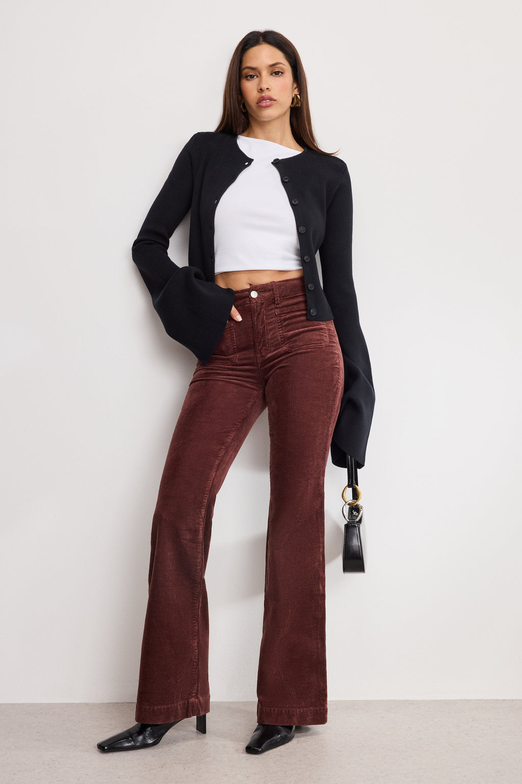 Premium GOOD LEGS FLARE CORDUROY PANTS WALNUT004