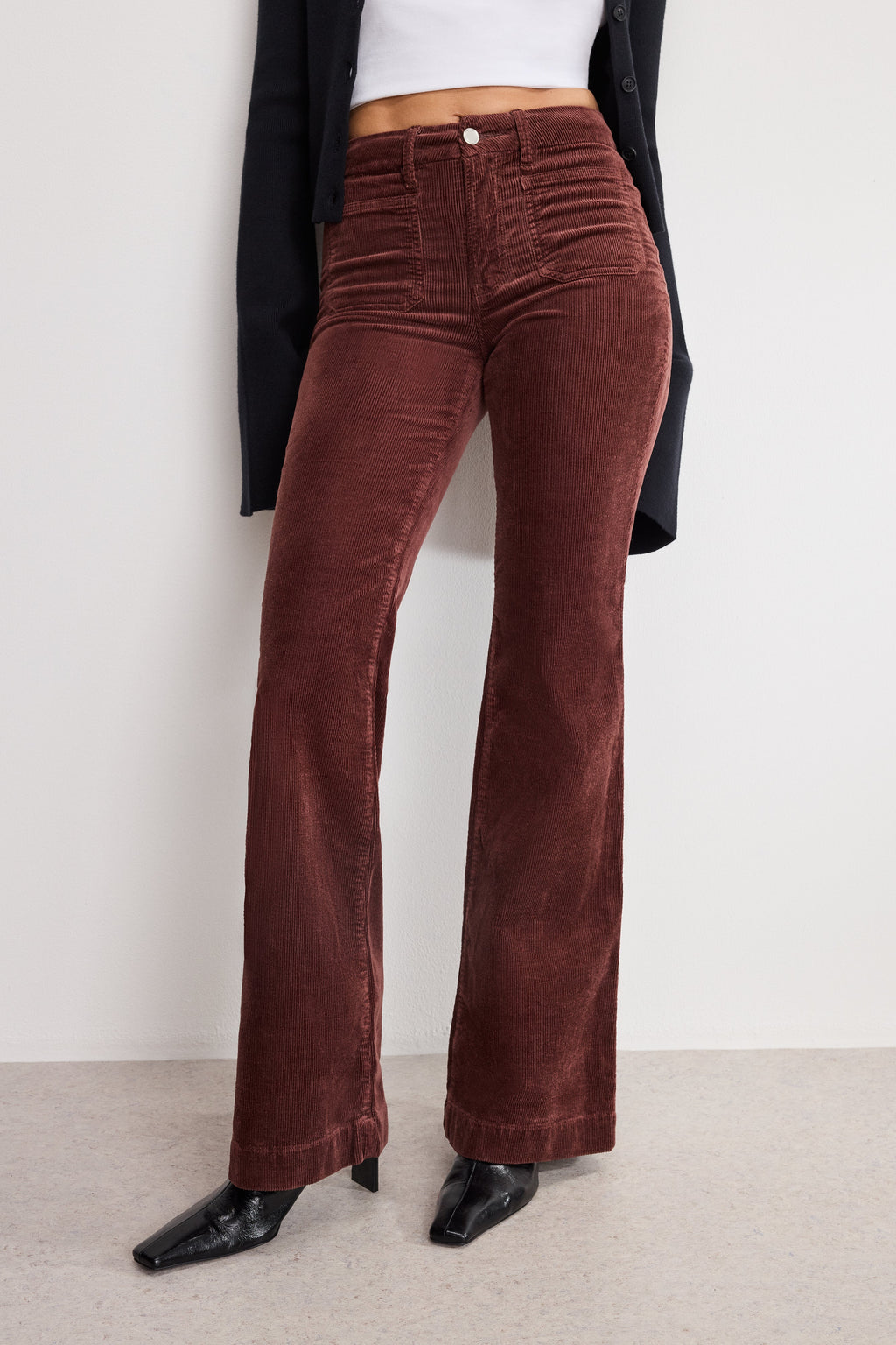 Premium GOOD LEGS FLARE CORDUROY PANTS WALNUT004