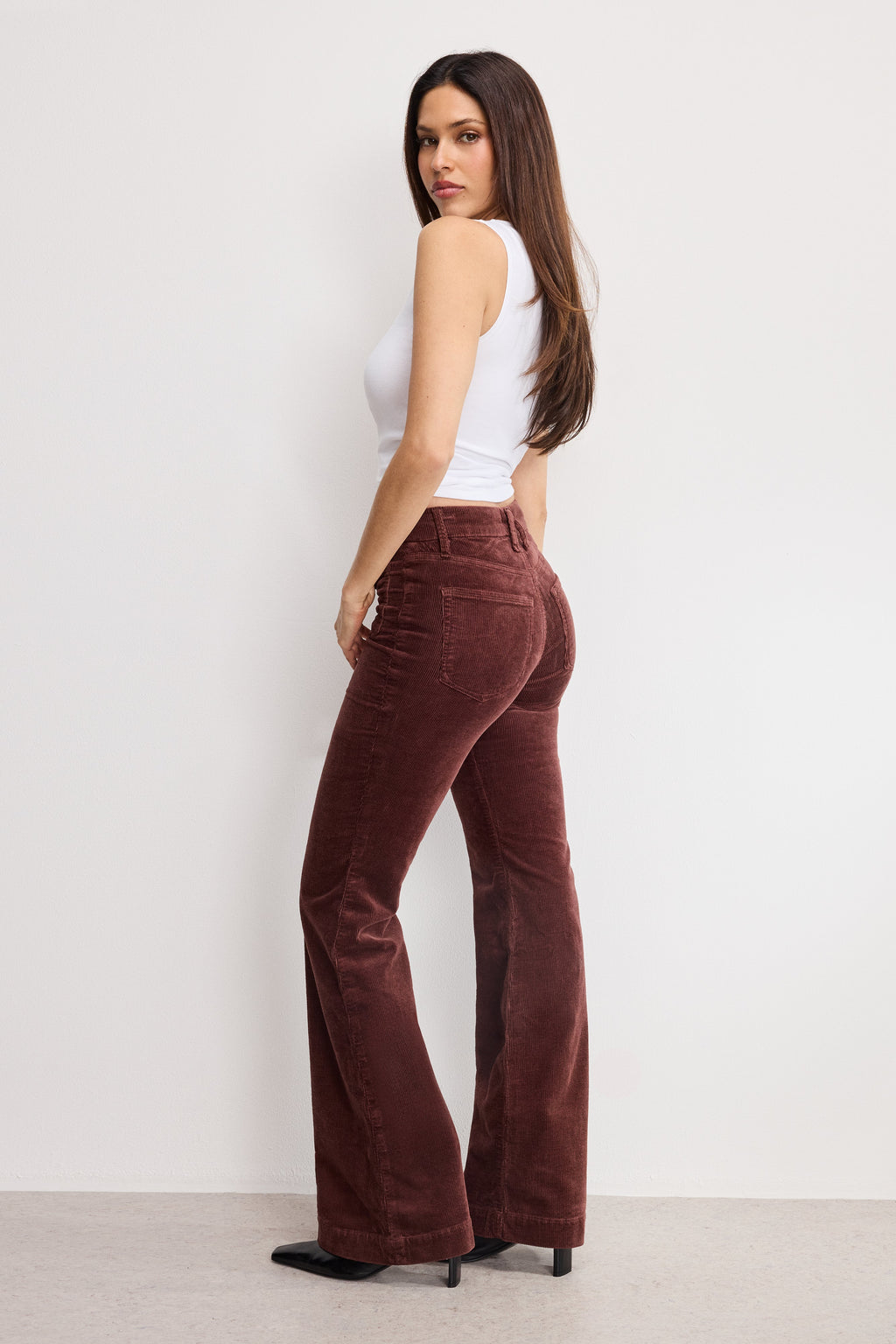 Premium GOOD LEGS FLARE CORDUROY PANTS WALNUT004