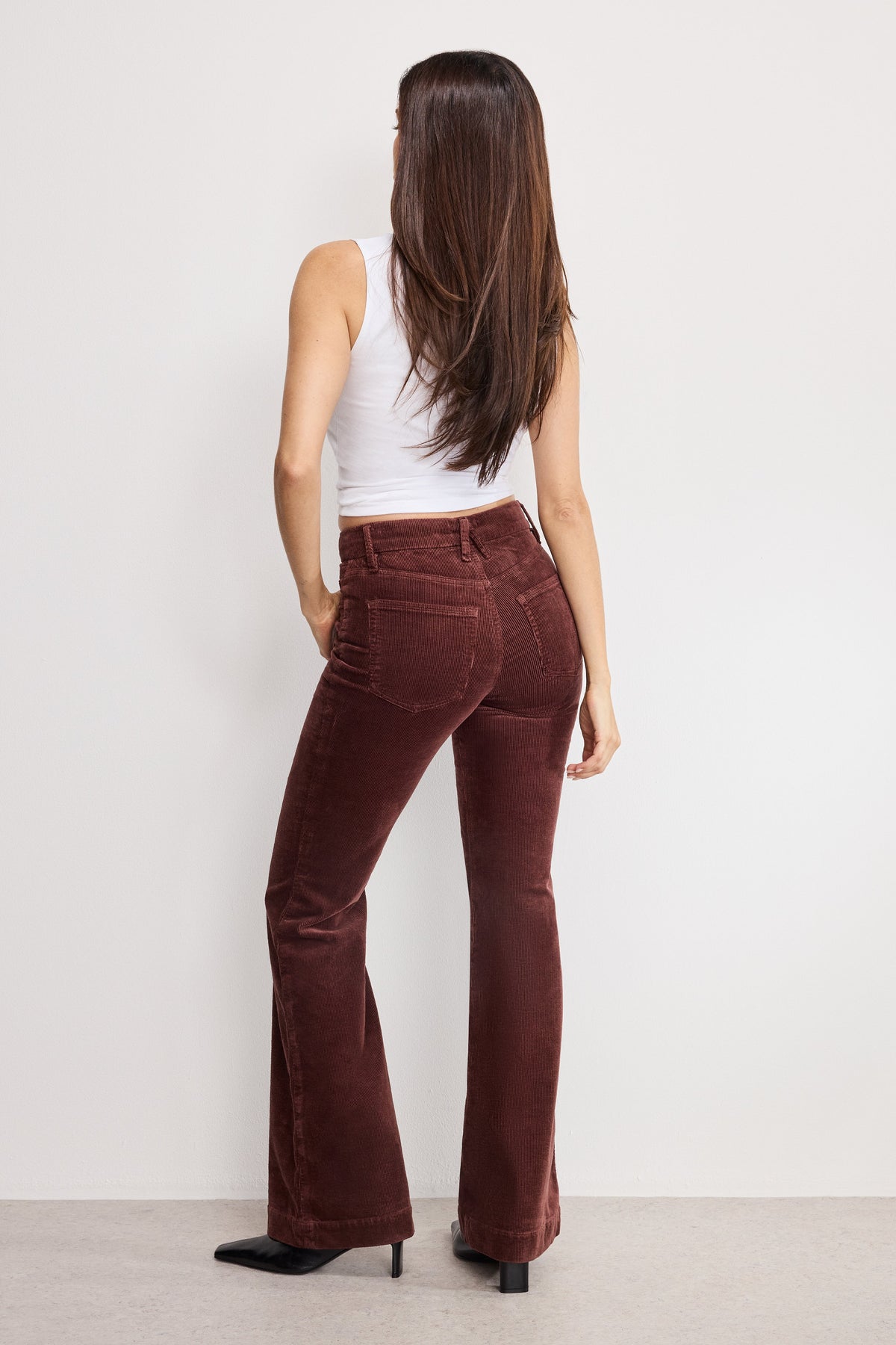 Premium GOOD LEGS FLARE CORDUROY PANTS WALNUT004