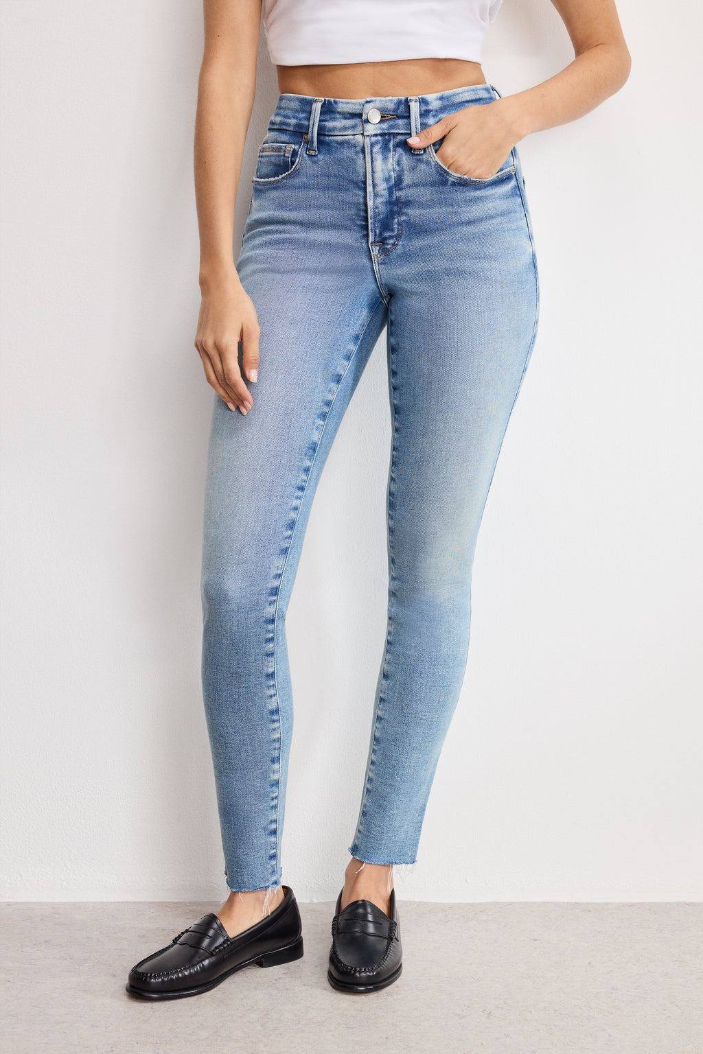 Premium SOFT TECH GOOD LEGS SKINNY JEANS INDIGO1076