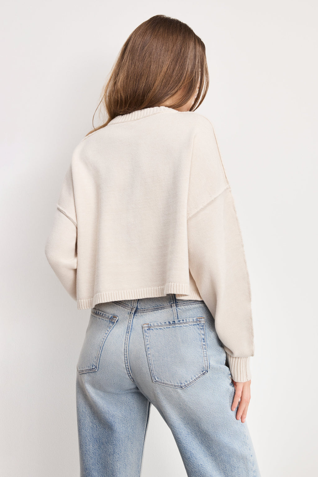 Premium COZY KNIT CREW NECK VANILLA001