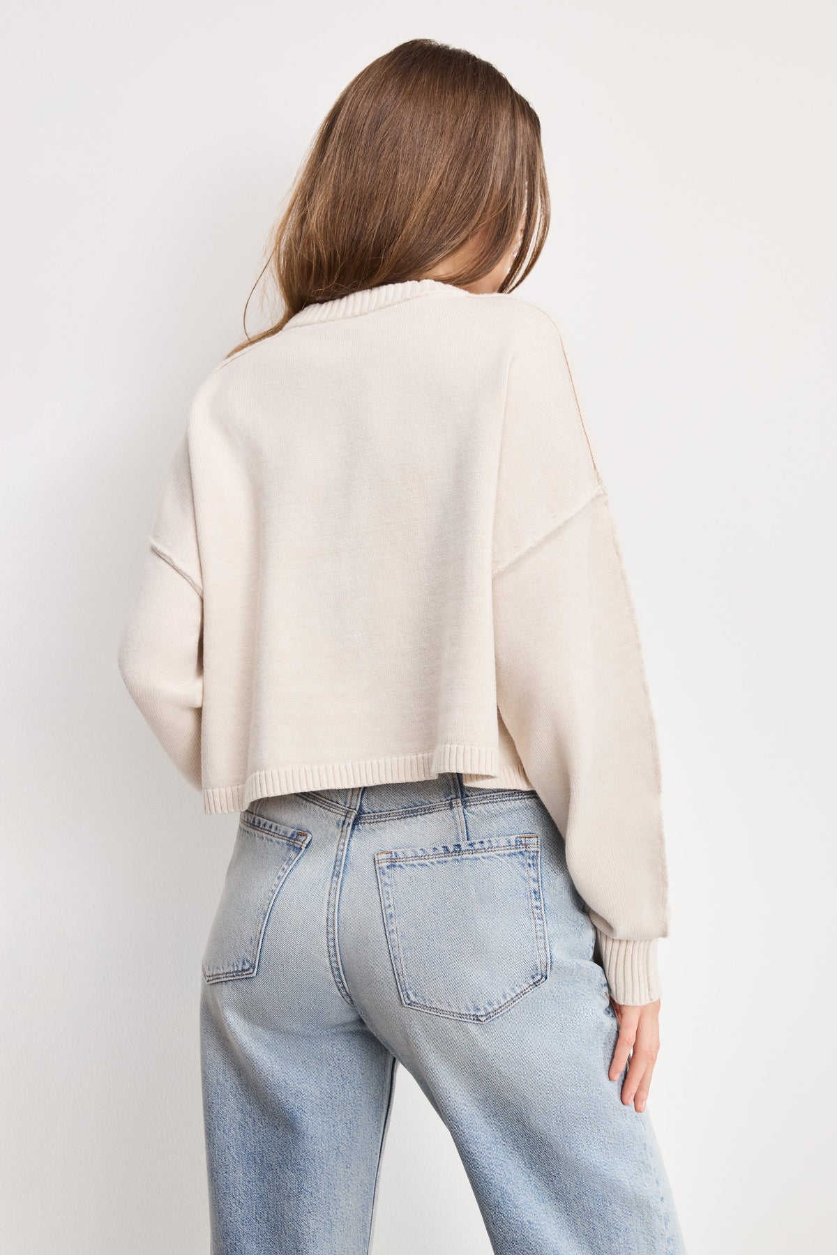 Premium COZY KNIT CREW NECK VANILLA001