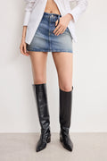 Premium COATED GOOD 90S MINI SKIRT INDIGO927