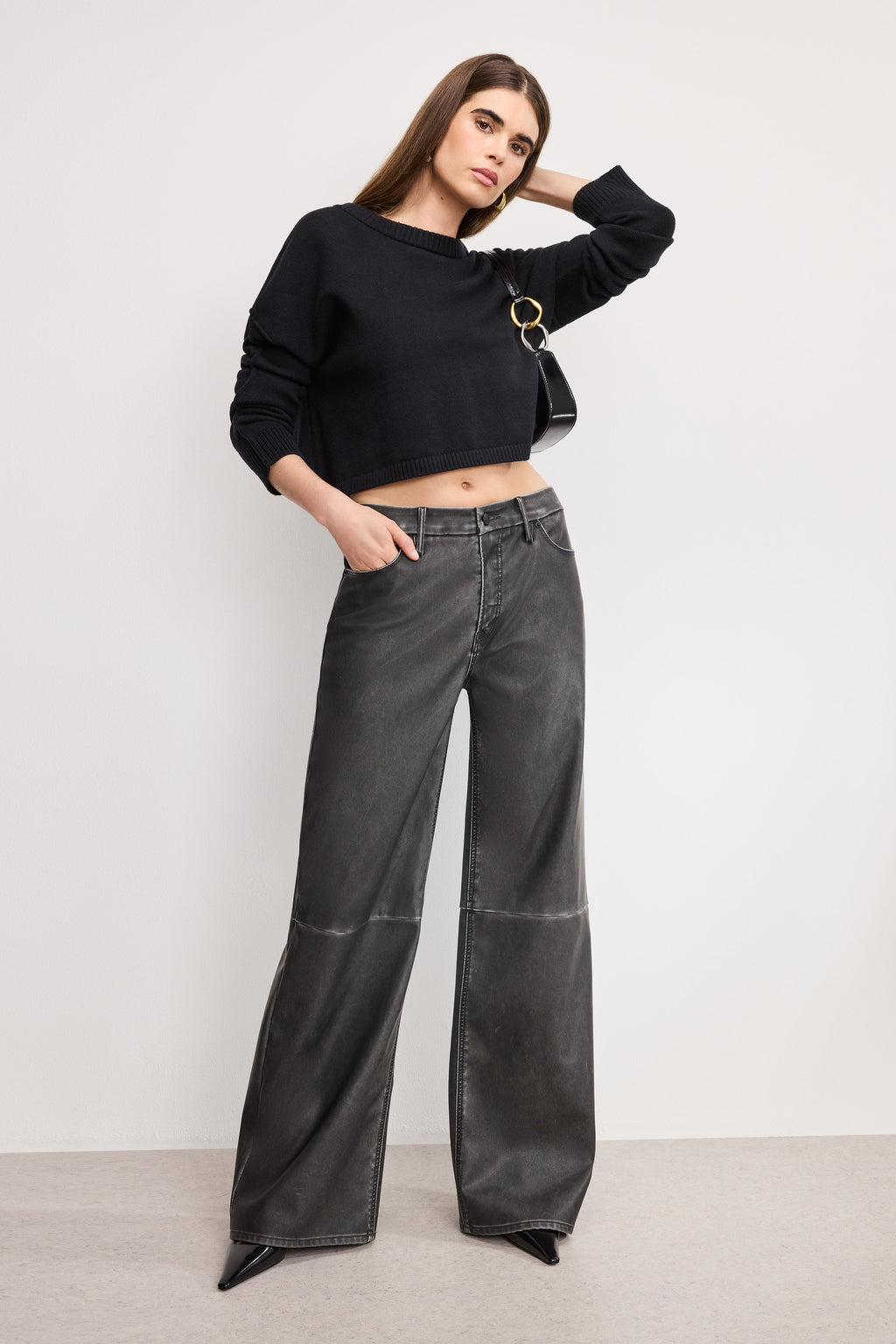 Premium COZY KNIT CREW NECK BLACK