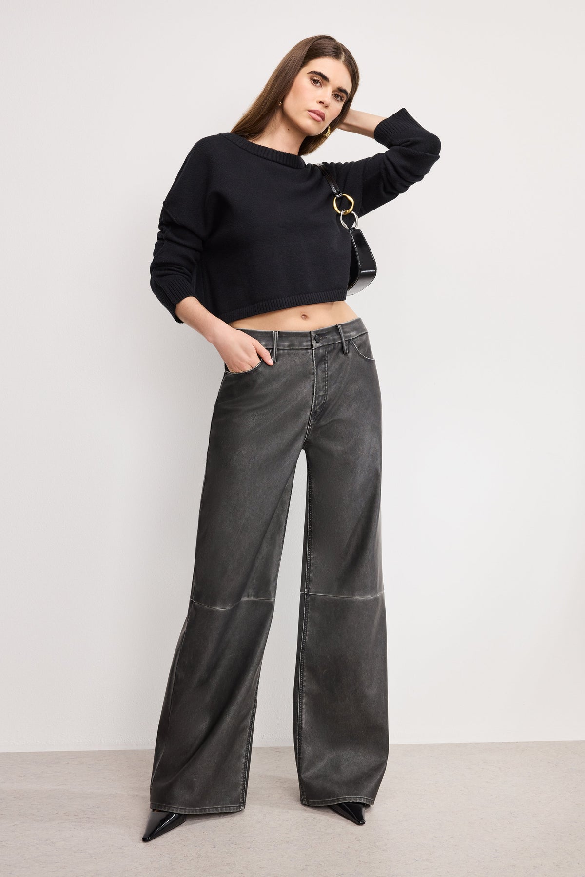 Premium COZY KNIT CREW NECK BLACK