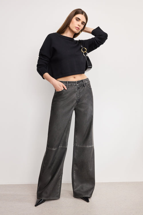 Premium COZY KNIT CREW NECK BLACK