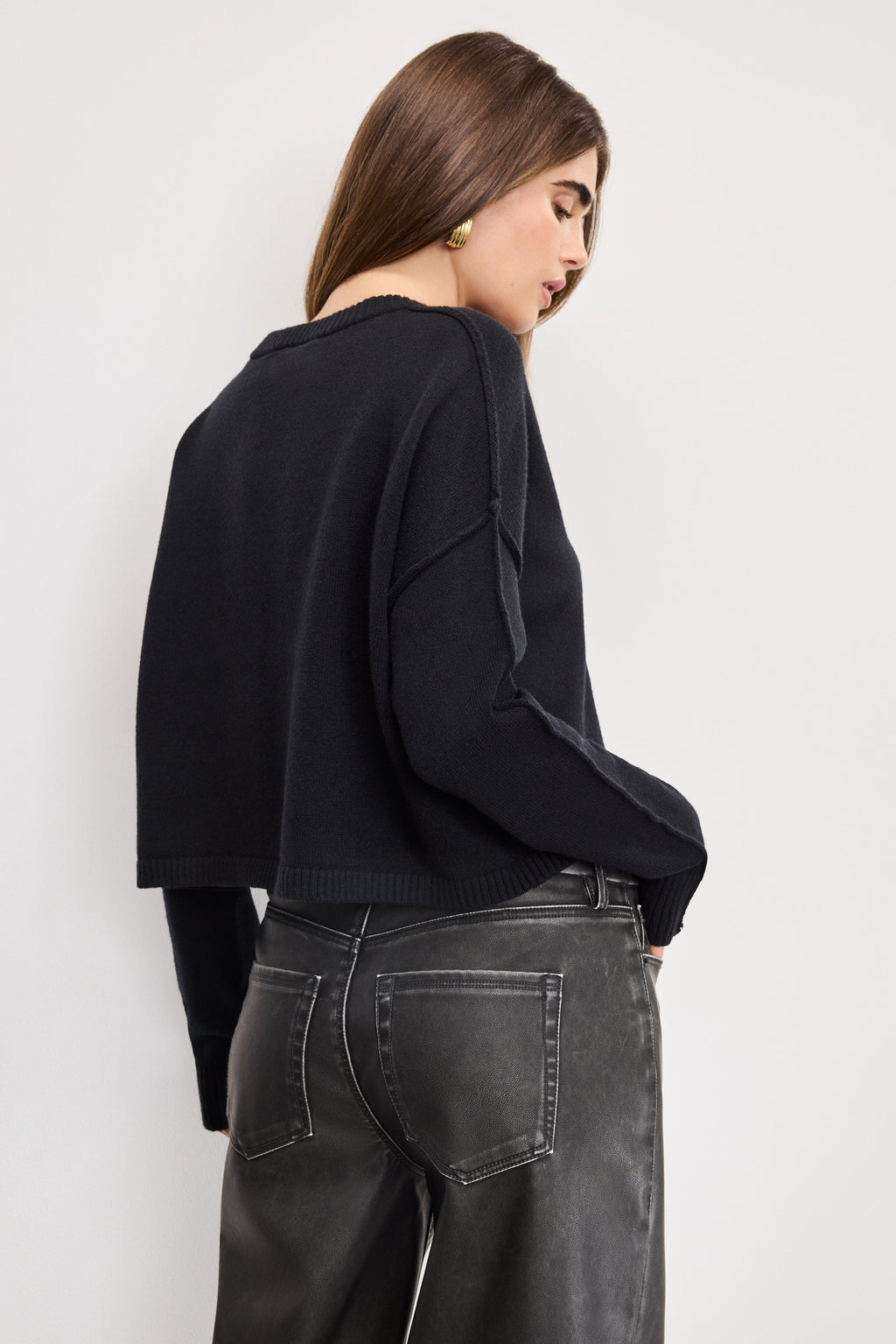 Premium COZY KNIT CREW NECK BLACK