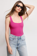 Premium SCULPTING MODERN TANK BODYSUIT FUSCHIA002