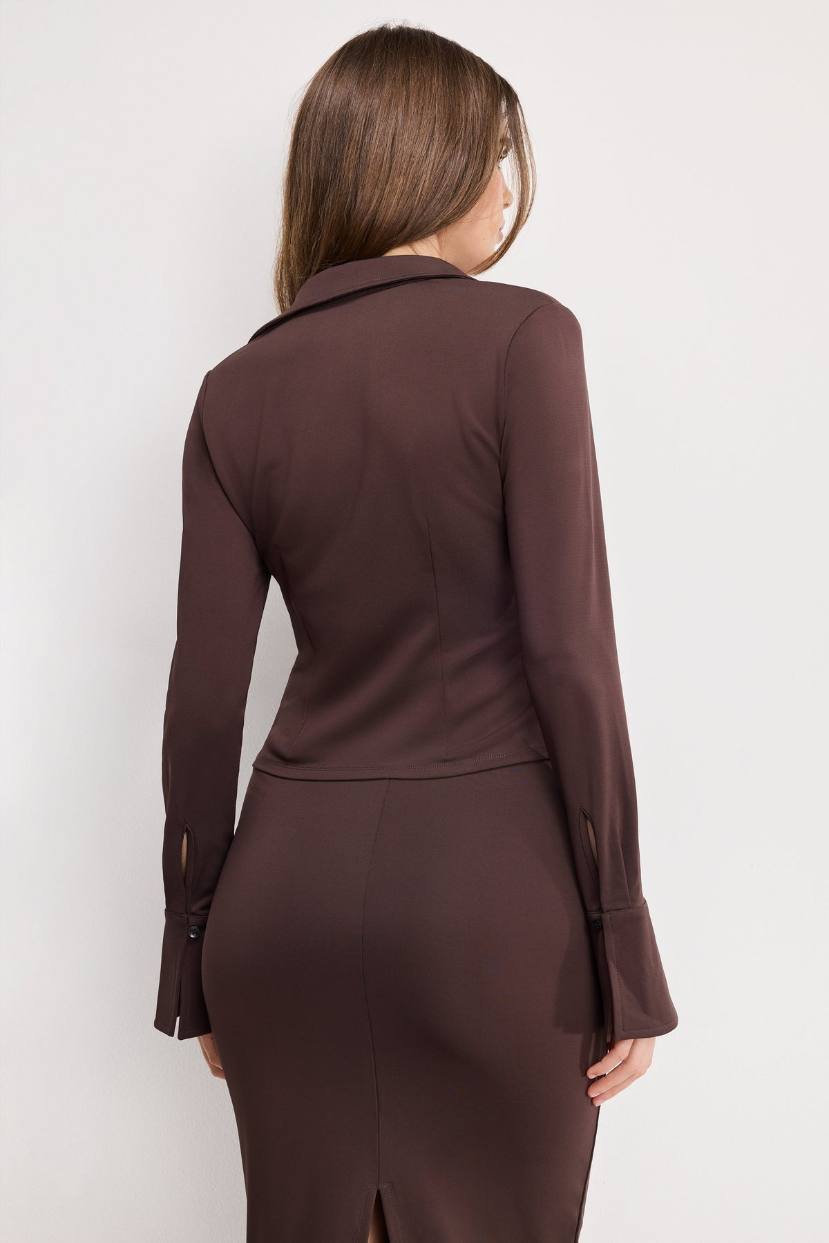 Premium MATTE JERSEY LONG SLEEVE TOP BARK003