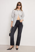 Premium GOOD ICON STRAIGHT ANKLE JEANS BLACK404
