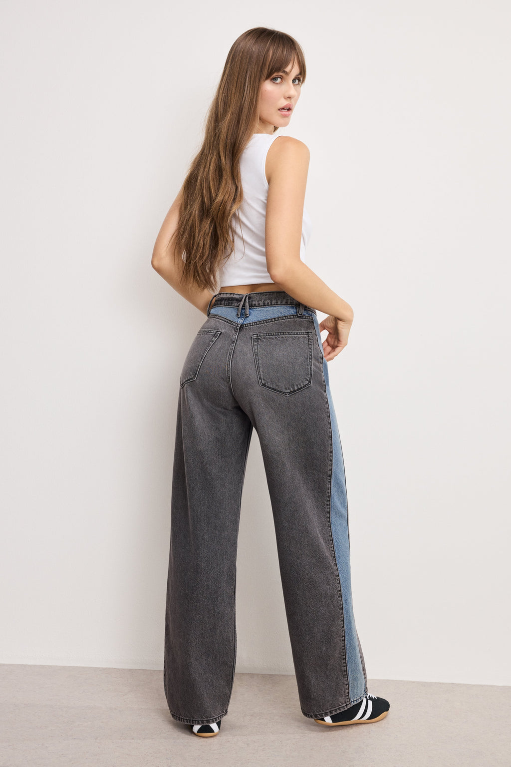 Premium GOOD LOW RISE BAGGY JEANS INDIGO1000