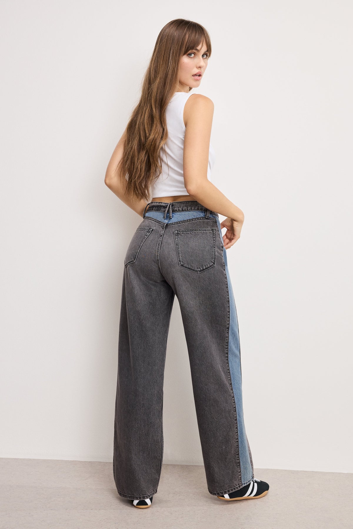 Premium GOOD LOW RISE BAGGY JEANS INDIGO1000