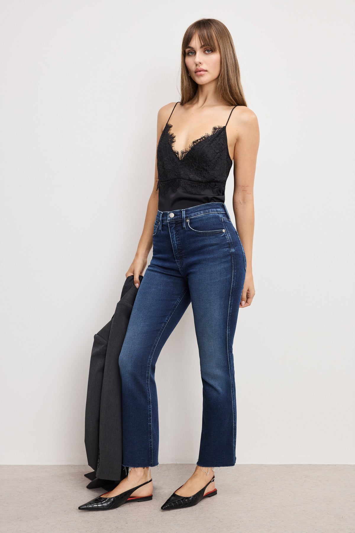 Premium SOFT TECH GOOD KICK FLARE JEANS INDIGO1068