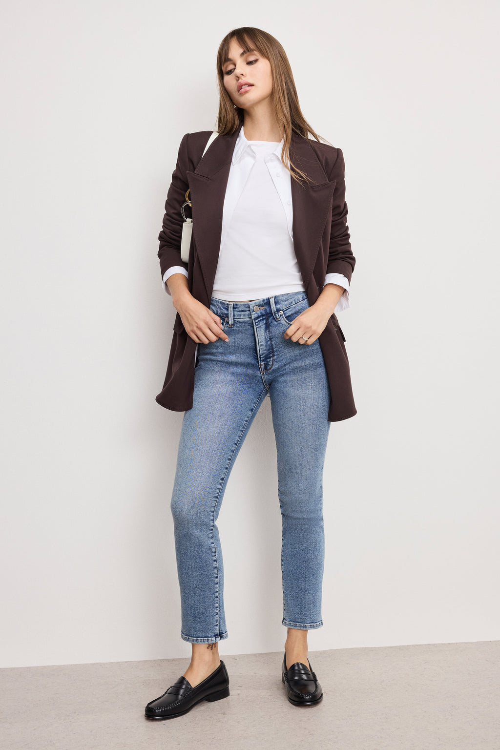 Premium GOOD LEGS STRAIGHT JEANS INDIGO988