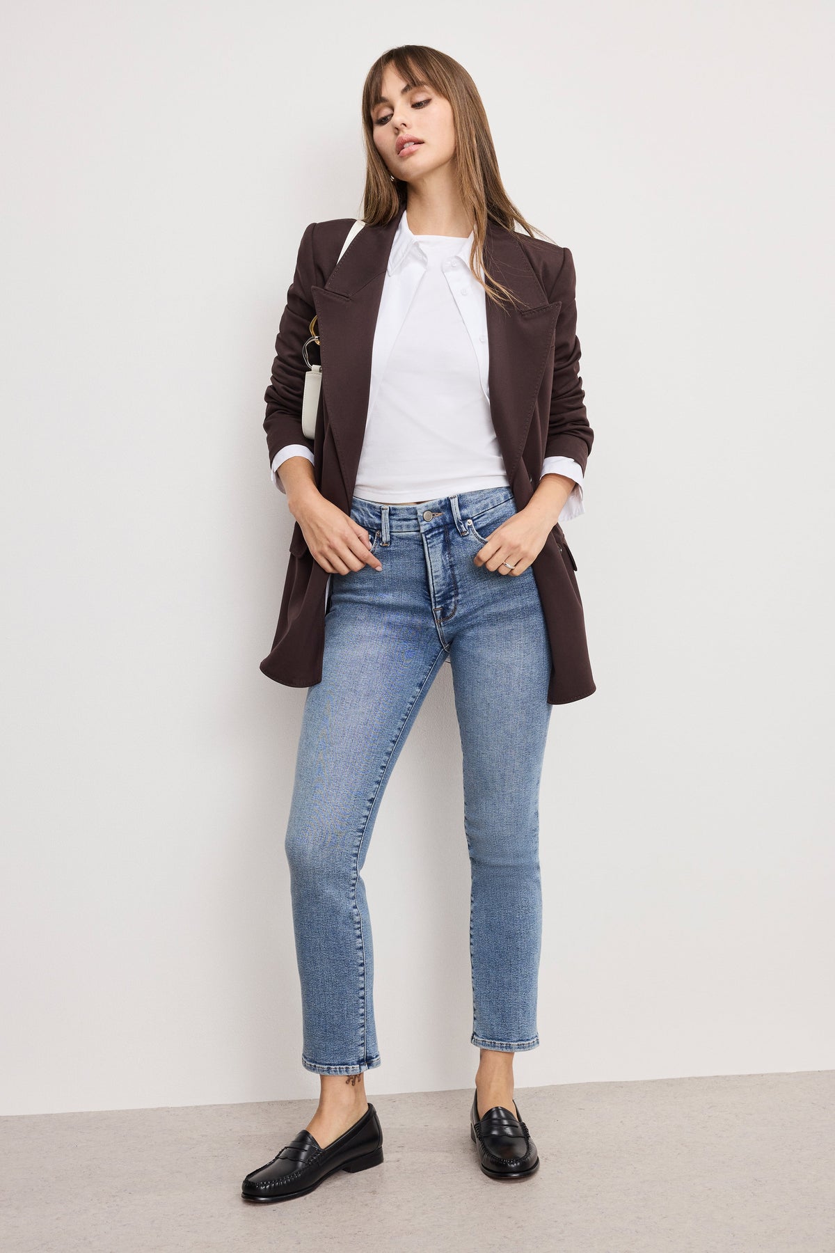 Premium GOOD LEGS STRAIGHT JEANS INDIGO988