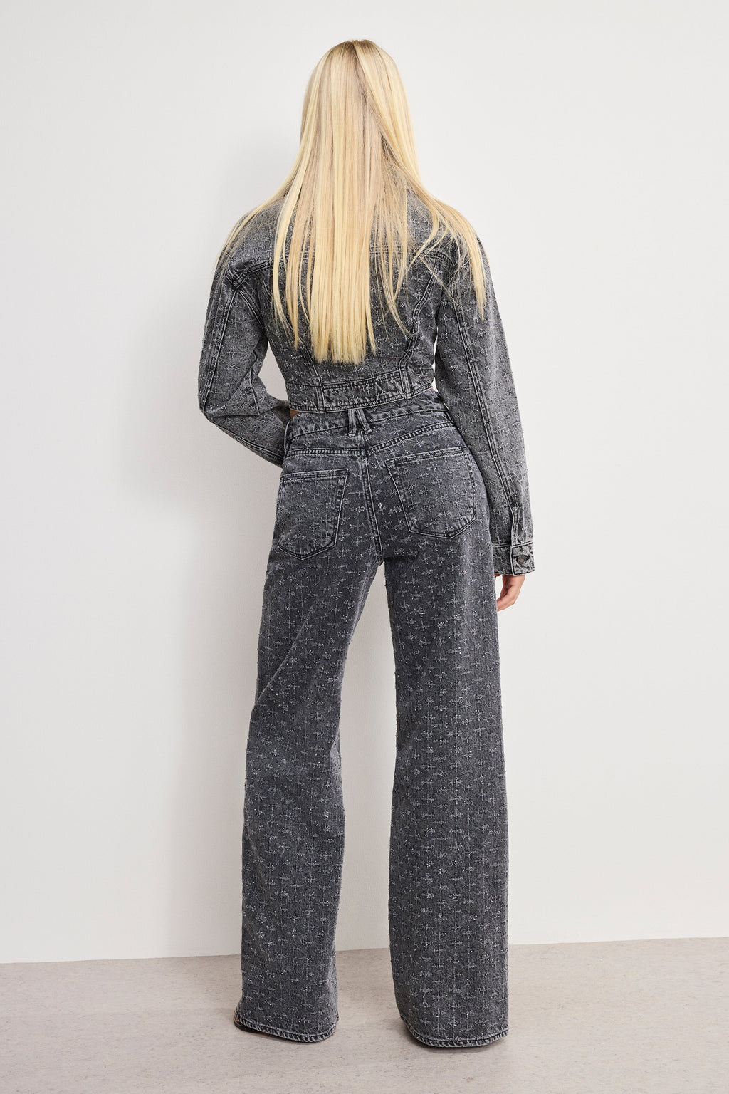 Premium DOLLY JOLEANS CRYSTAL RELAXED JEANS BLACK415