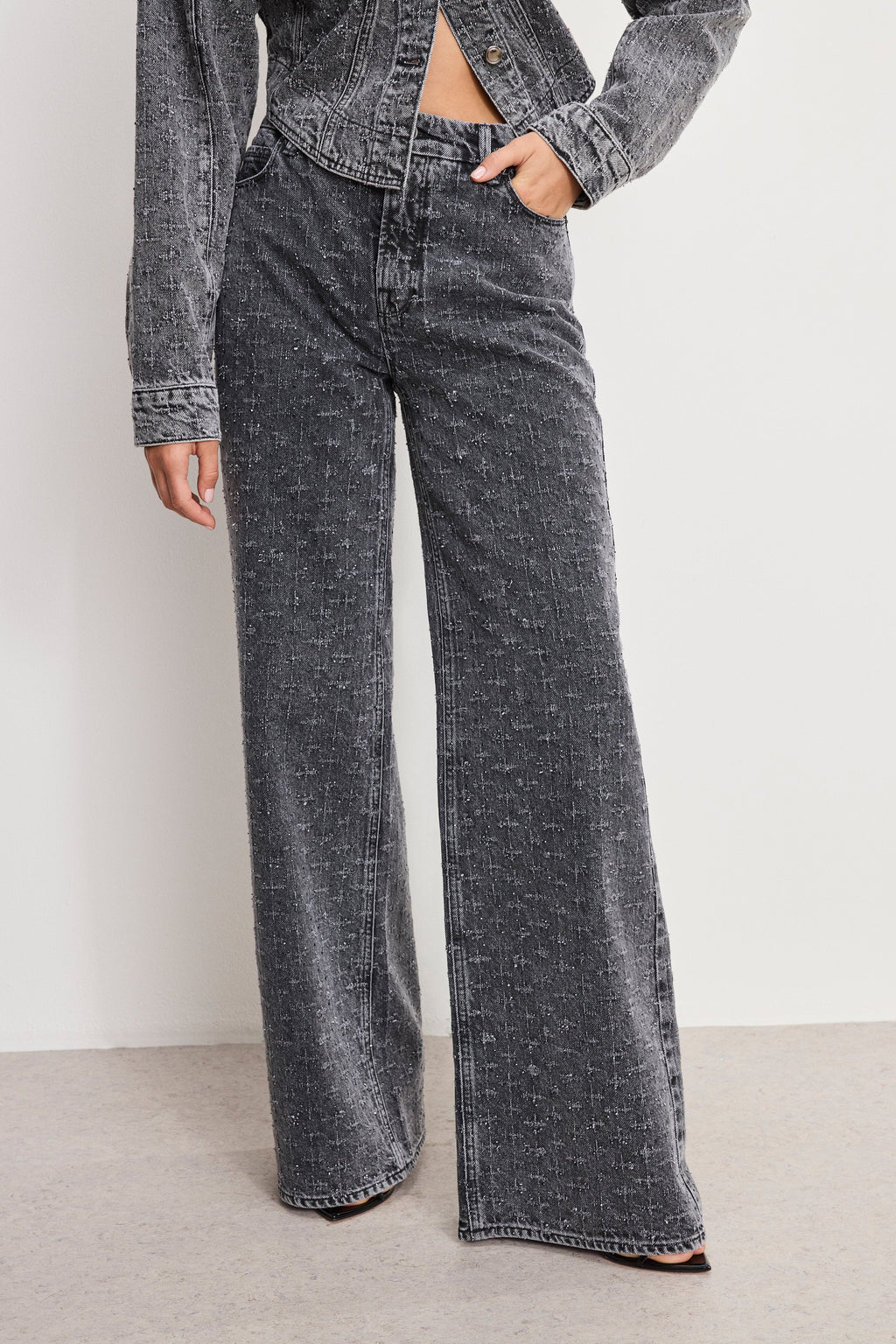Premium DOLLY JOLEANS CRYSTAL RELAXED JEANS BLACK415
