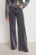Premium DOLLY JOLEANS CRYSTAL RELAXED JEANS BLACK415