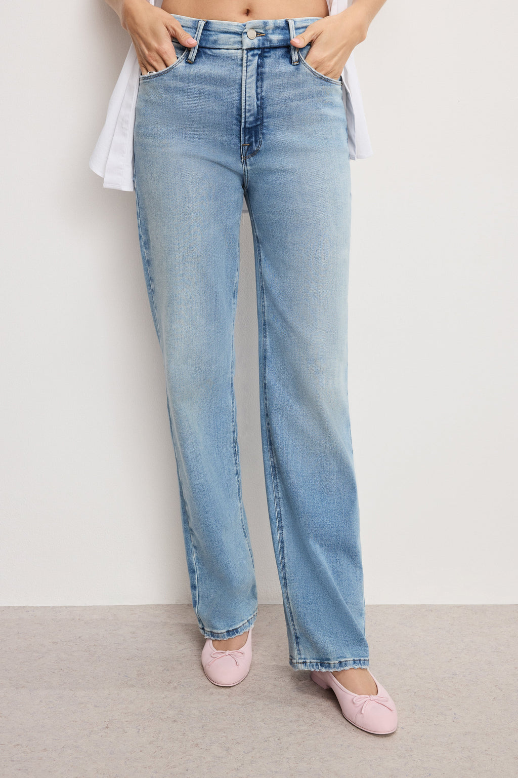 Premium SOFT TECH GOOD TRUE STRAIGHT JEANS INDIGO1073