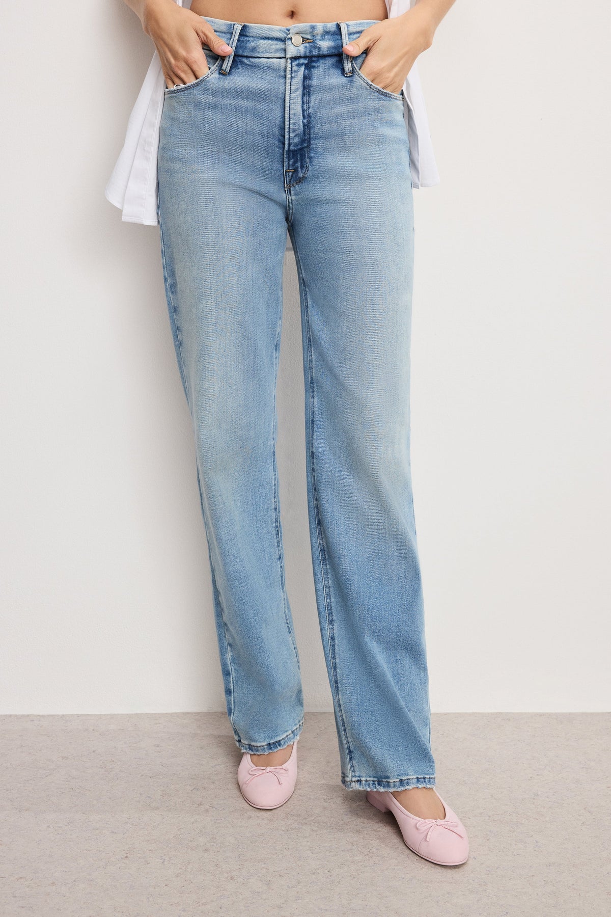 Premium SOFT TECH GOOD TRUE STRAIGHT JEANS INDIGO1073