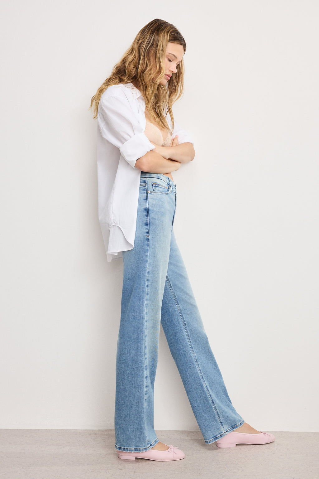 Premium SOFT TECH GOOD TRUE STRAIGHT JEANS INDIGO1073