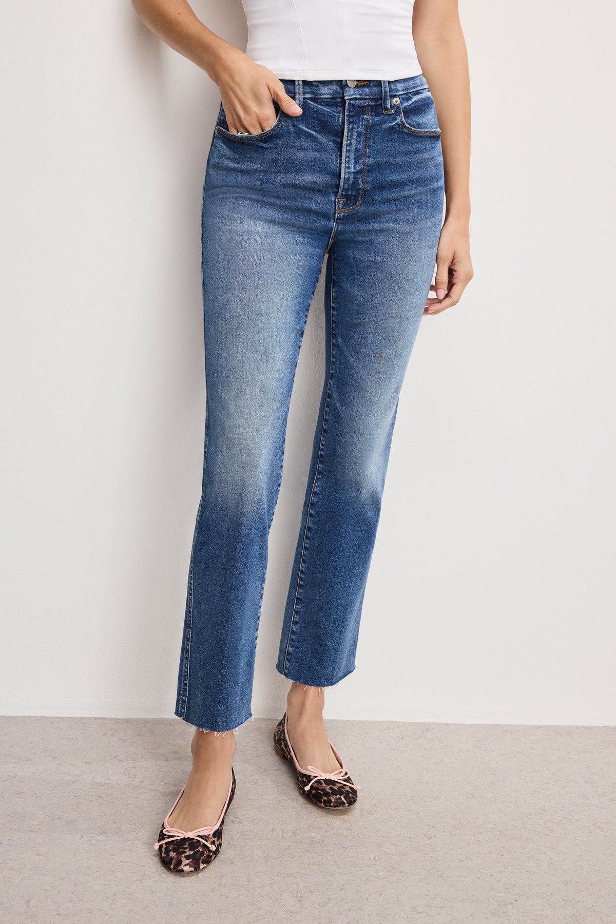 Premium ALWAYS FITS GOOD CURVE STRAIGHT JEANS INDIGO1071