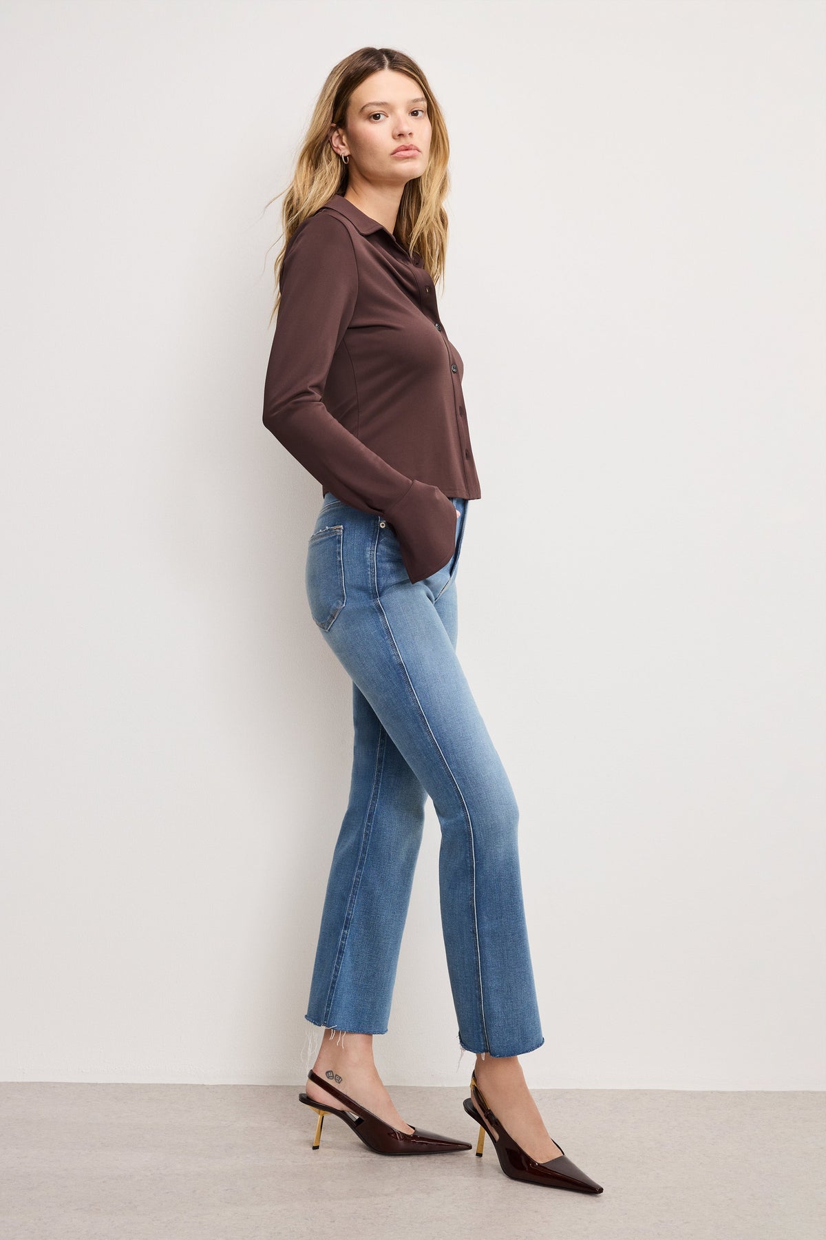 Premium SOFT TECH GOOD KICK FLARE JEANS INDIGO1026