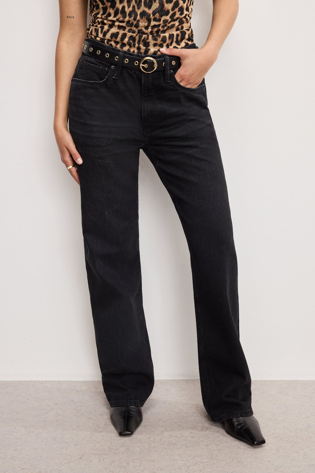 Premium GOOD PETITE 90s RELAXED JEANS BLACK406