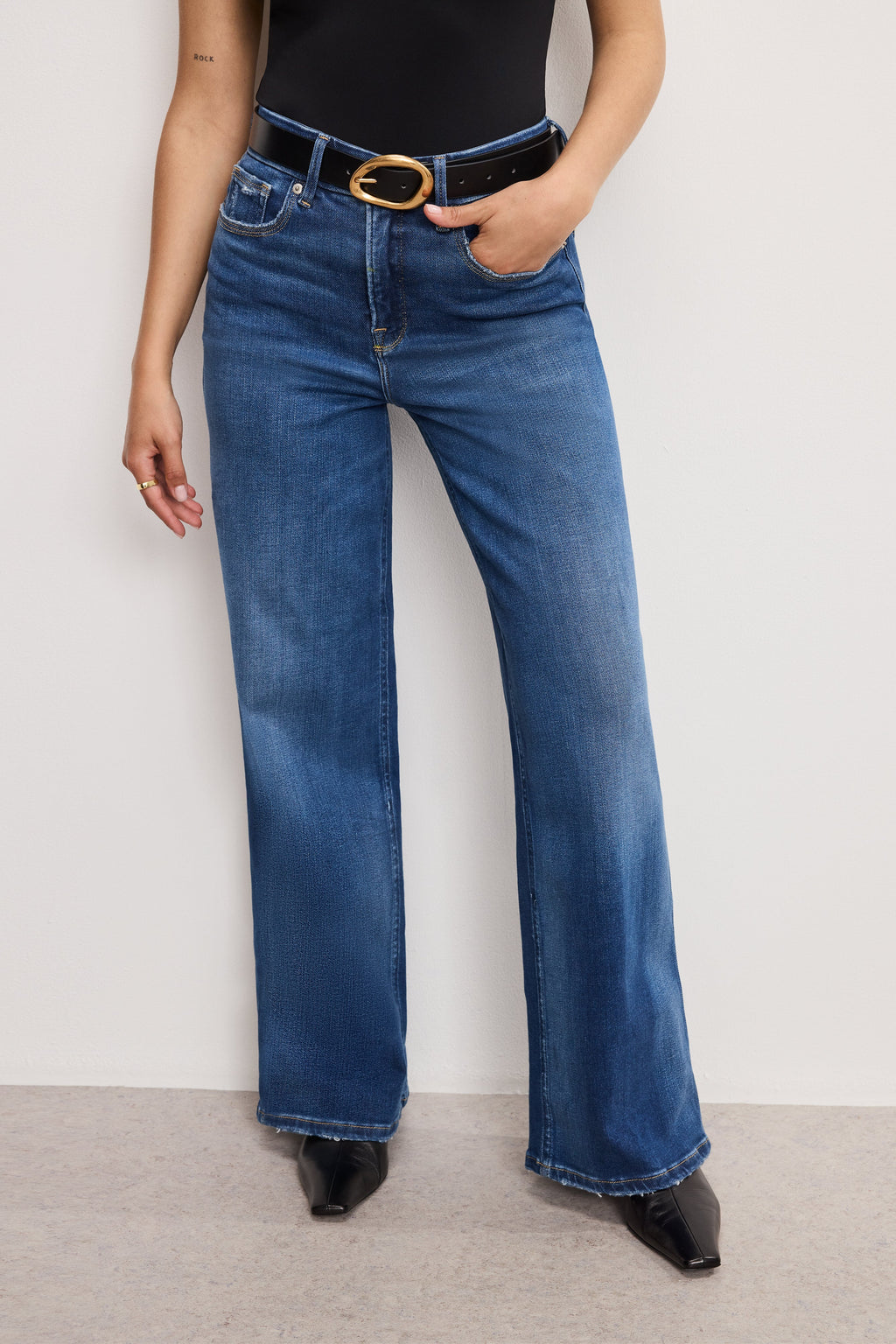 Premium SOFT TECH GOOD PETITE SKATE WIDE JEANS INDIGO891