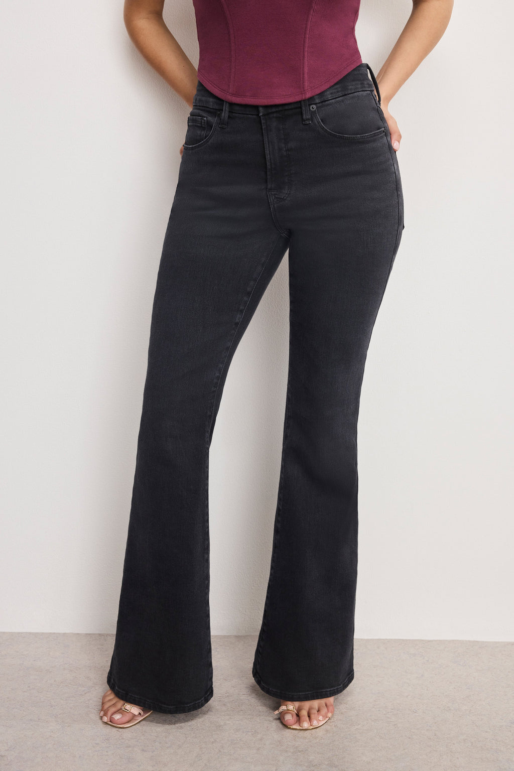 Premium DOLLY JOLEANS PETITE FLARE JEANS BLACK391