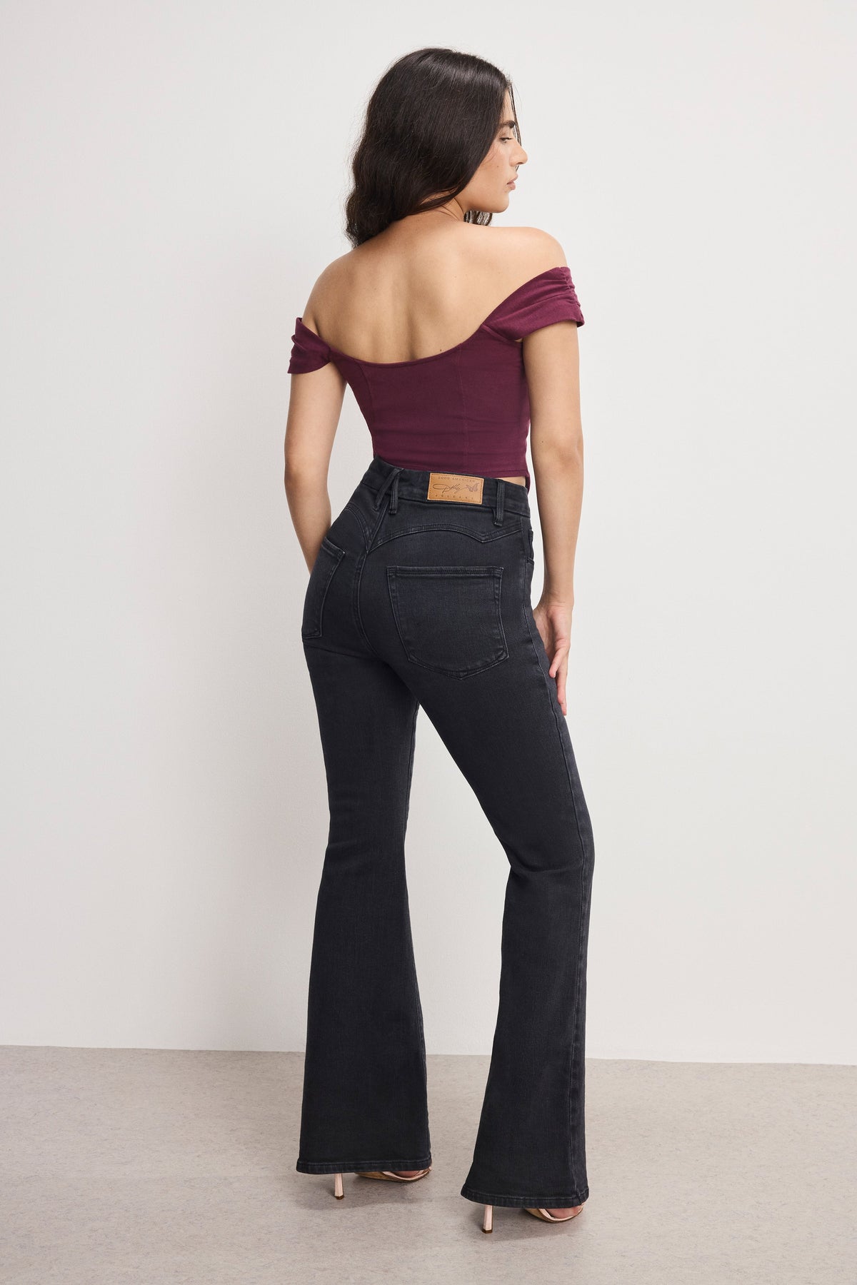 Premium DOLLY JOLEANS PETITE FLARE JEANS BLACK391