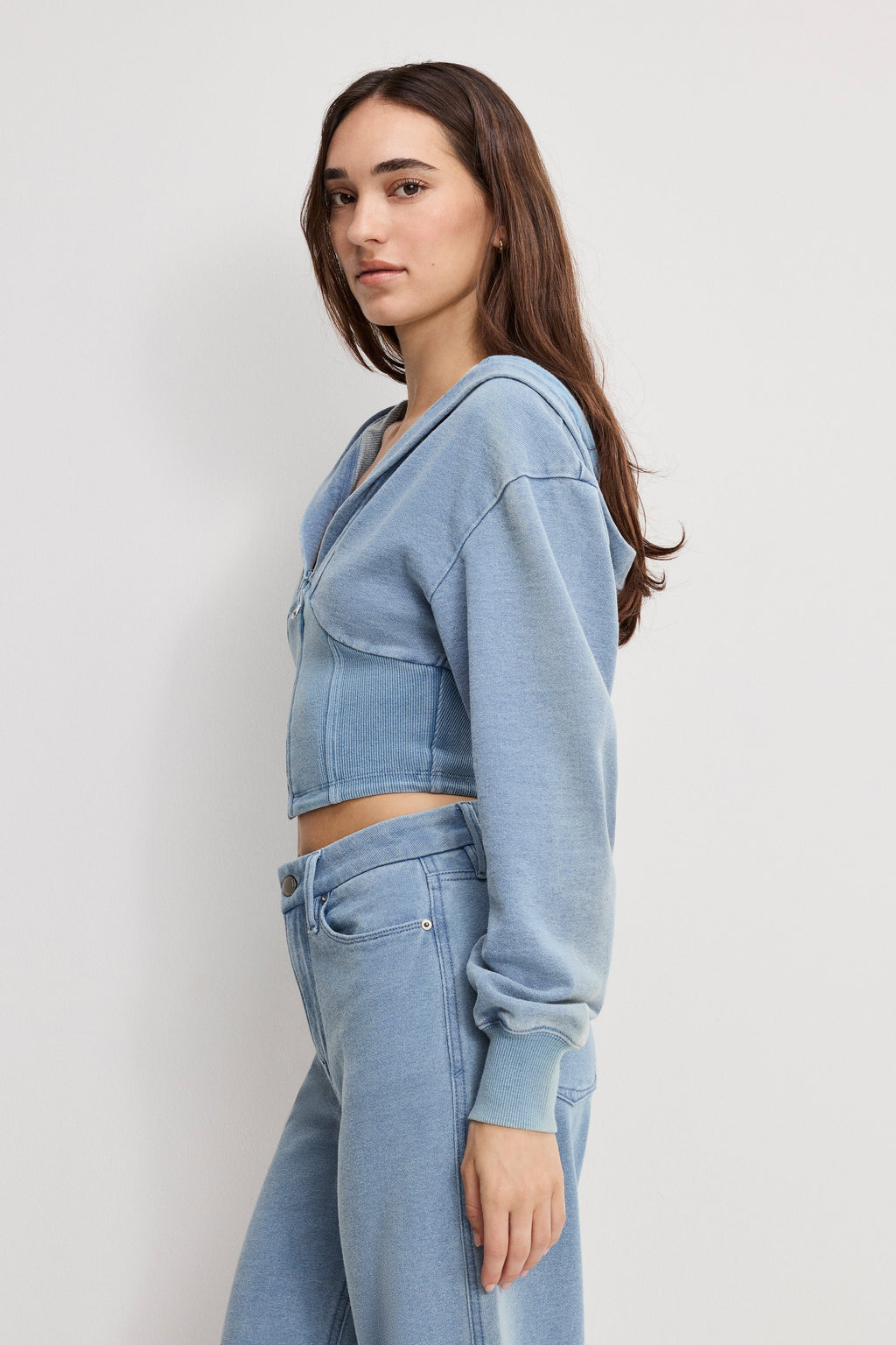 Premium JEANIUS ZIP UP HOODIE INDIGO1157