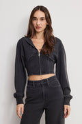 Premium JEANIUS ZIP UP HOODIE BLACK430