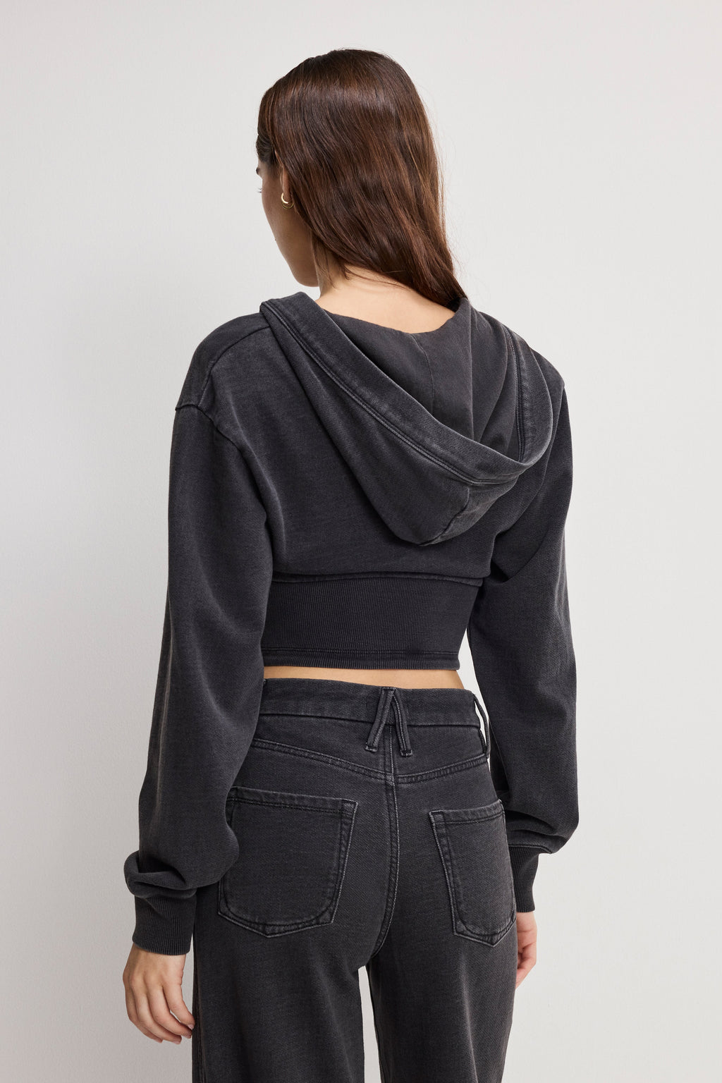 Premium JEANIUS ZIP UP HOODIE BLACK430