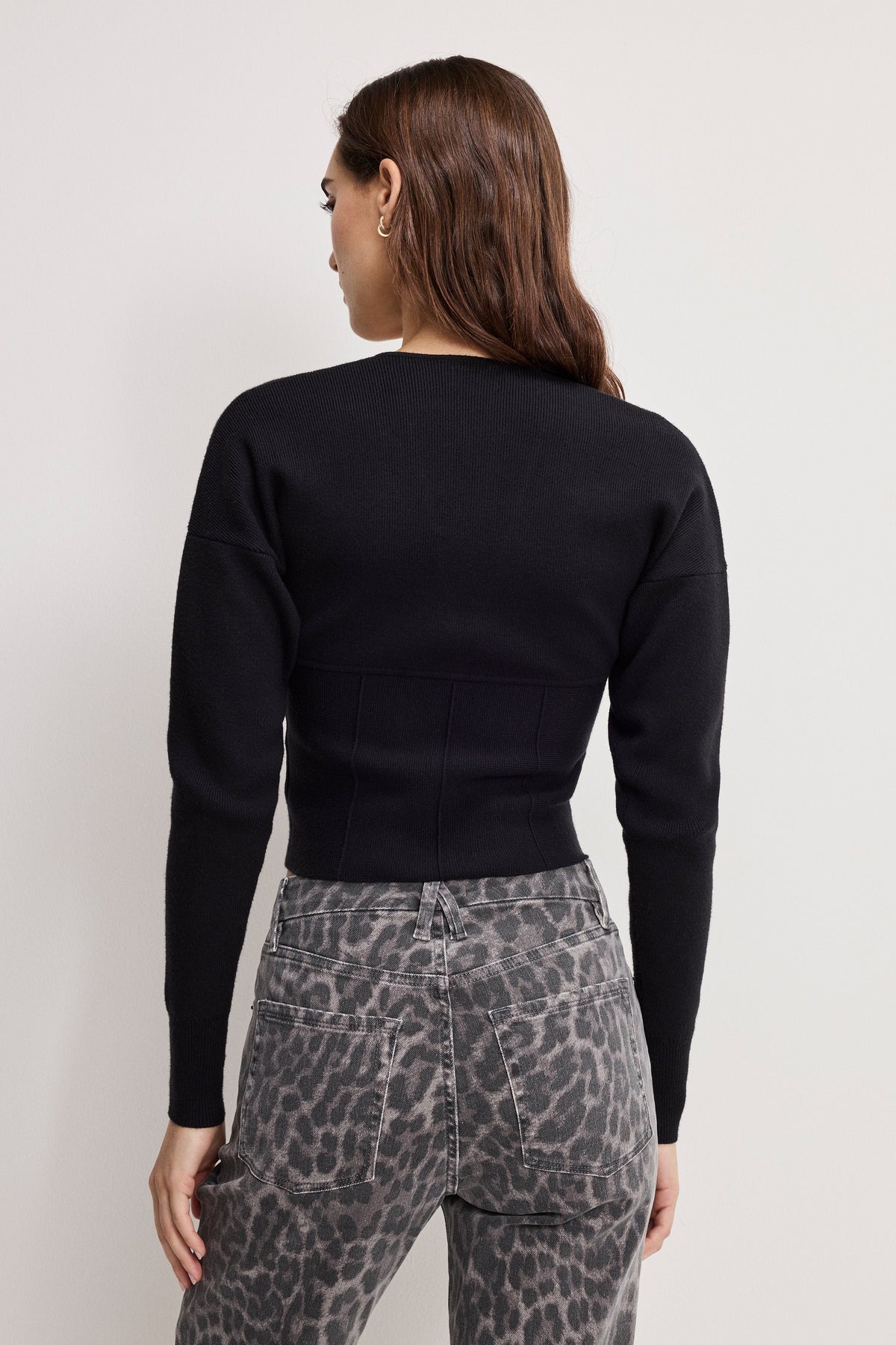 Premium BUSTIER SWEATER BLACK001