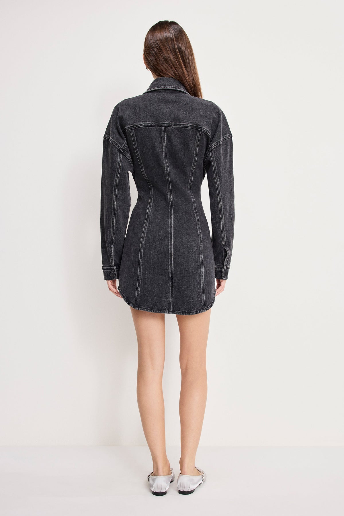 Premium SHAPED DENIM DRESS K418