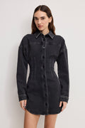 Premium SHAPED DENIM DRESS K418