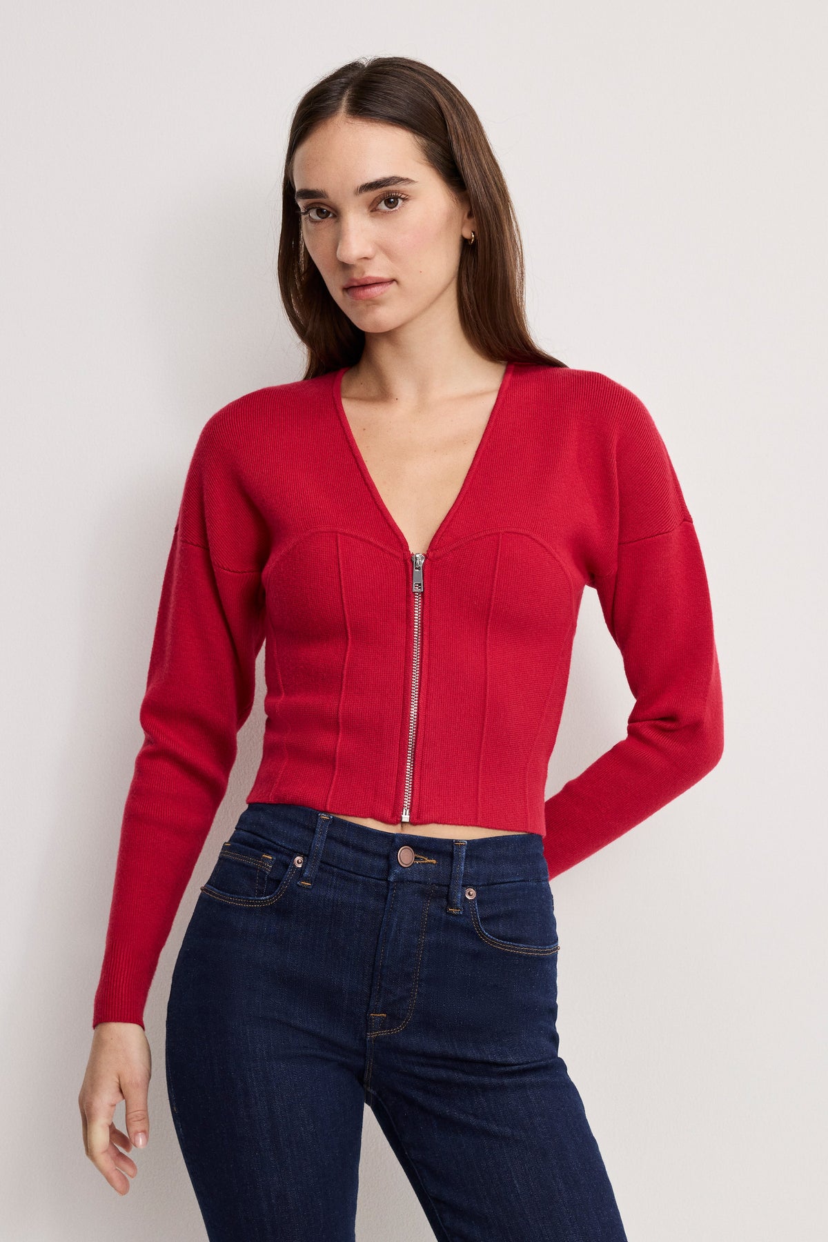 Premium BUSTIER SWEATER RUBY