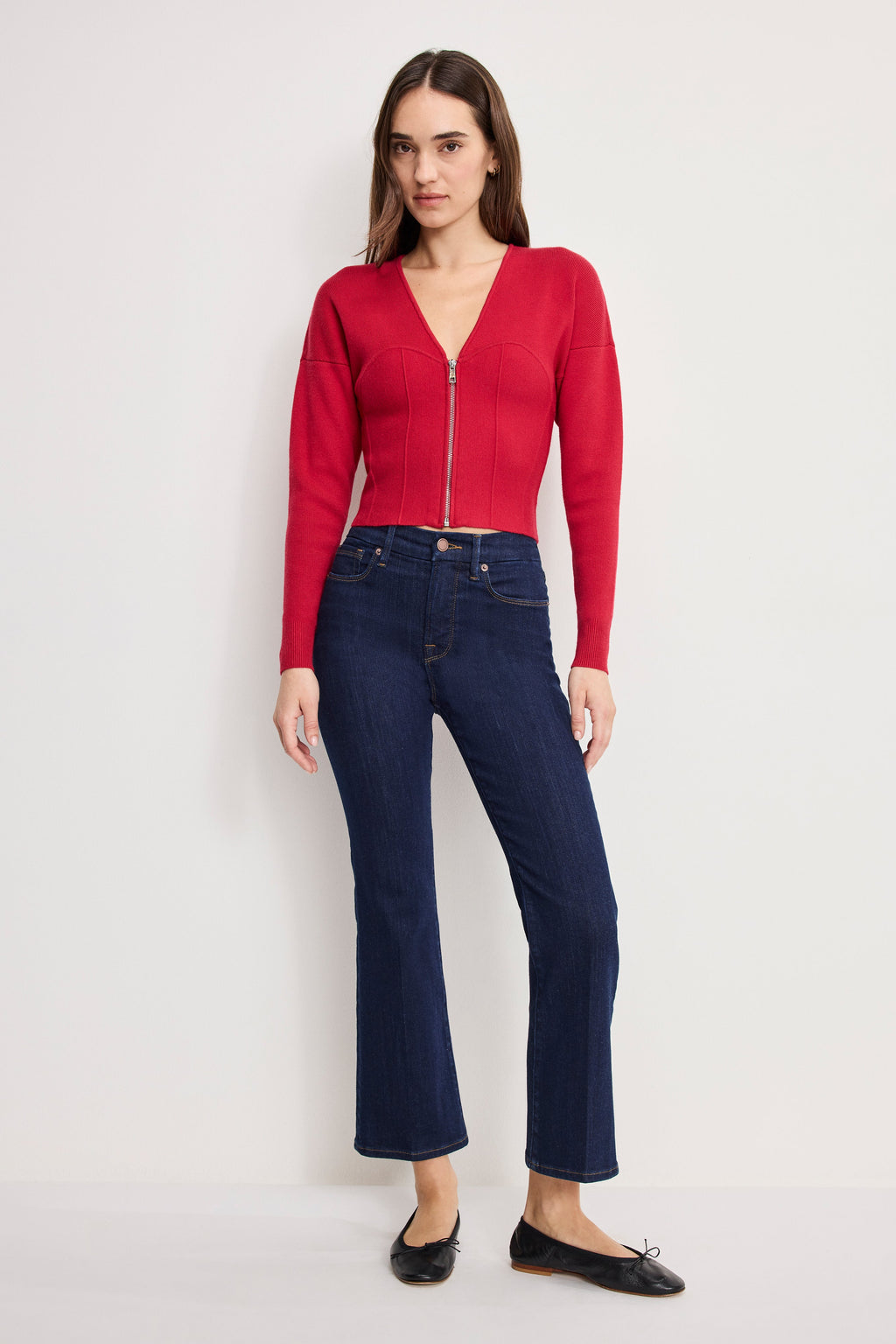 Premium BUSTIER SWEATER RUBY