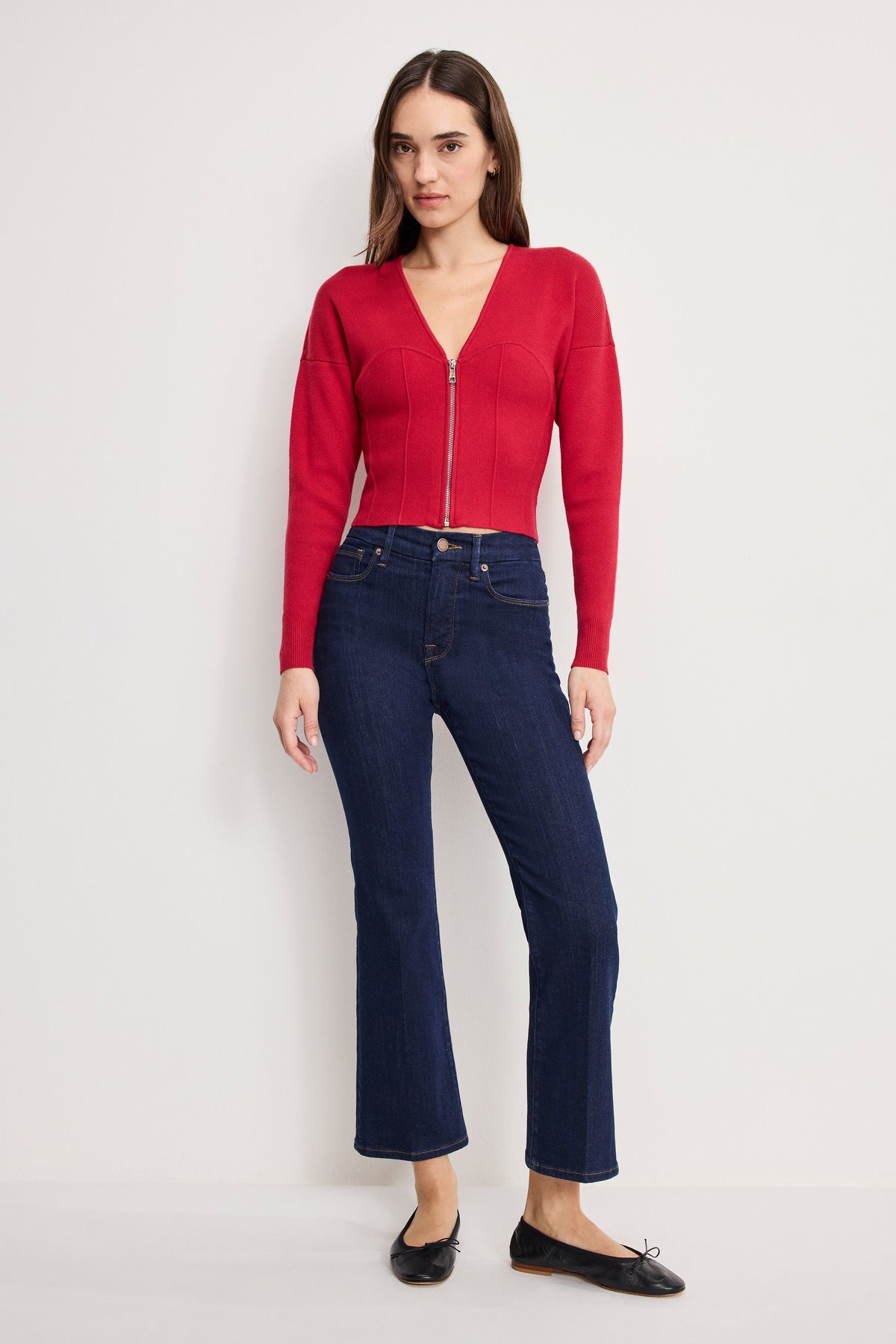 Premium BUSTIER SWEATER RUBY